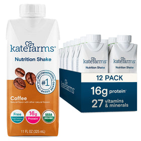 Kate Farms Organic Nutrition Shake strawberry bottle shows a convenient plant based protein option
