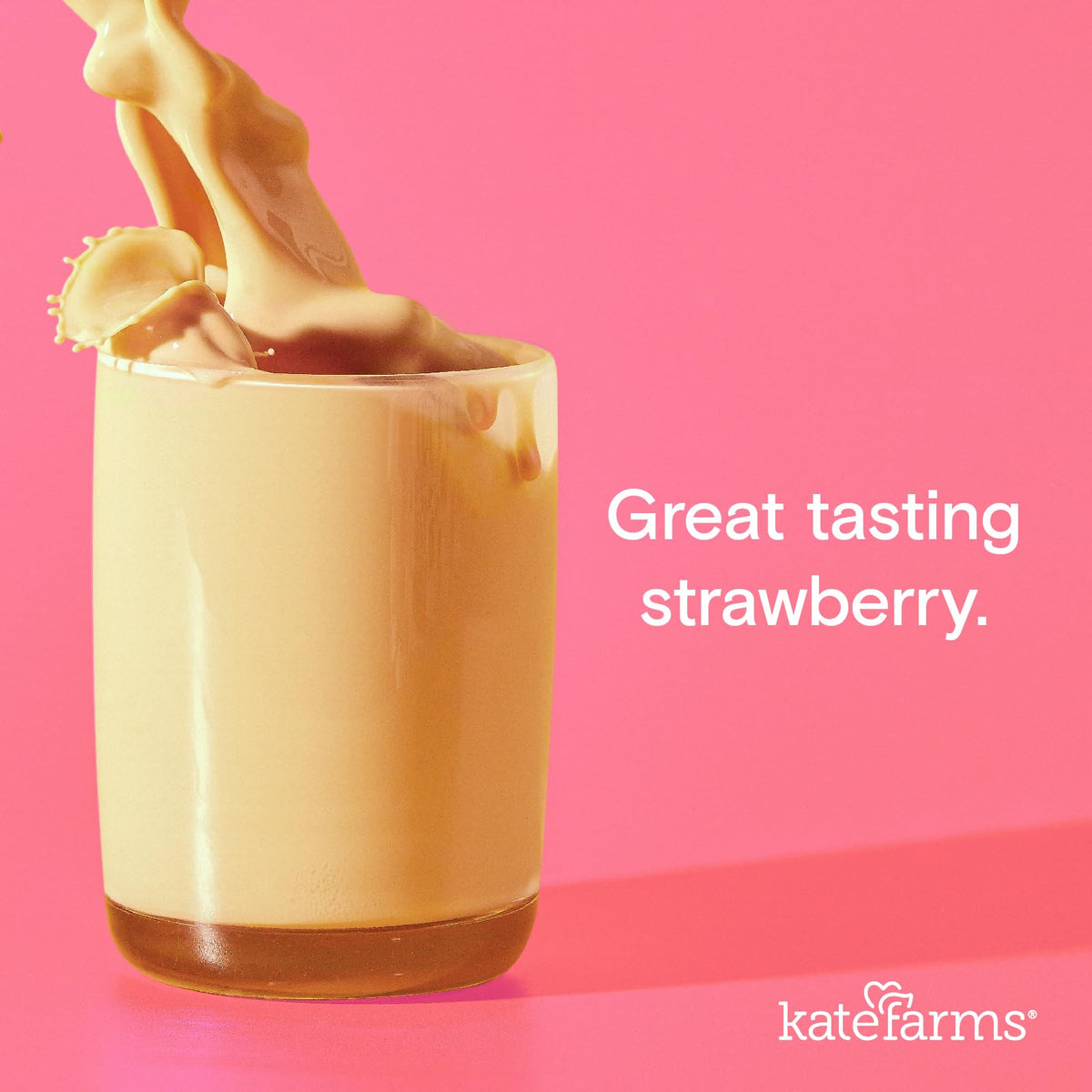 Kate Farms Organic 1.4 shake vanilla glass reveals creamy plant-based protein