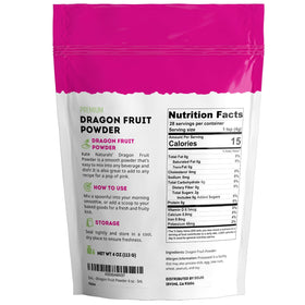 Kate Naturals dragon fruit powder used for natural pink color in desserts