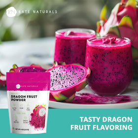 Texture of Kate Naturals dragon fruit powder with dried pitaya highlight