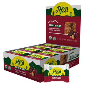 Kate’s Real Food Mini Granola Bars on-the-go energy with dark chocolate cherry almond