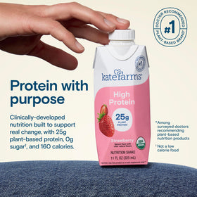 Kate Farms organic shake ingredients panel highlights clean allergen-safe nutrition
