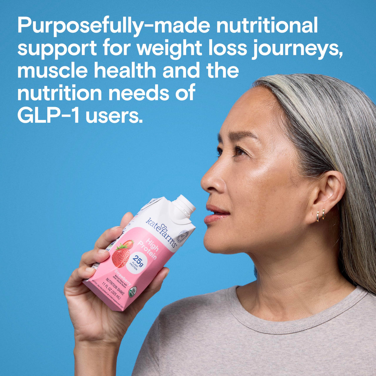 Kate Farms plant-based pea protein panel illustrating dairy-free protein source