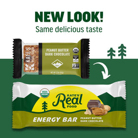 Bulk box of Kate's bars labeled for quick, energy-boosting snacks