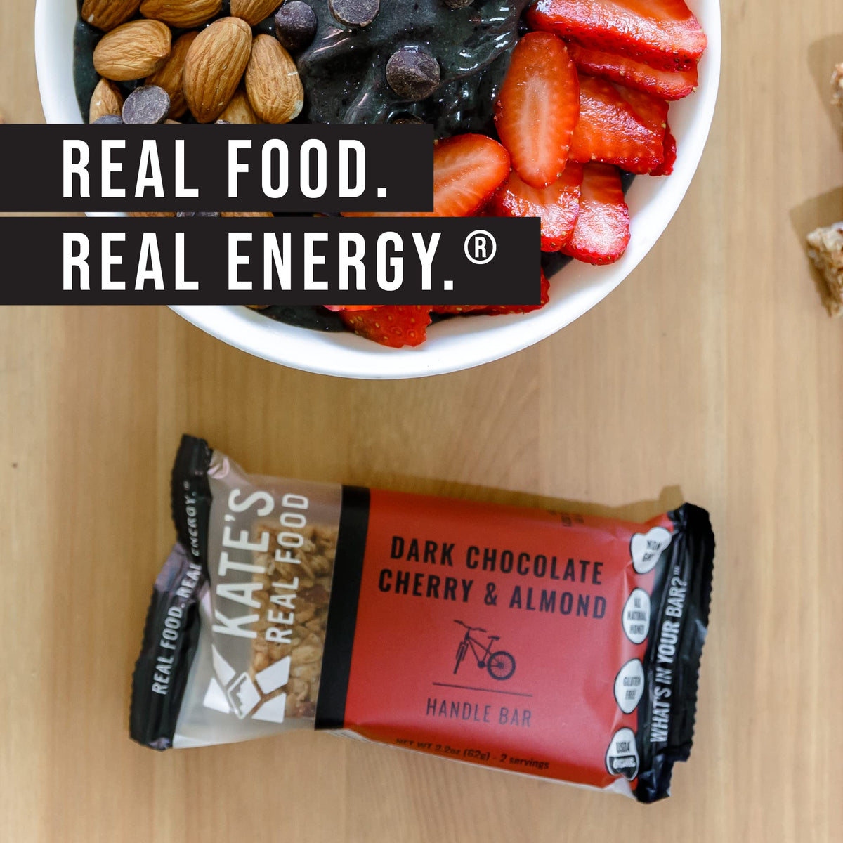 Kates Real Food dark chocolate cherries close up showing real fruit and rich chocolate.