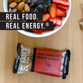 Kates Real Food dark chocolate cherries close up showing real fruit and rich chocolate.