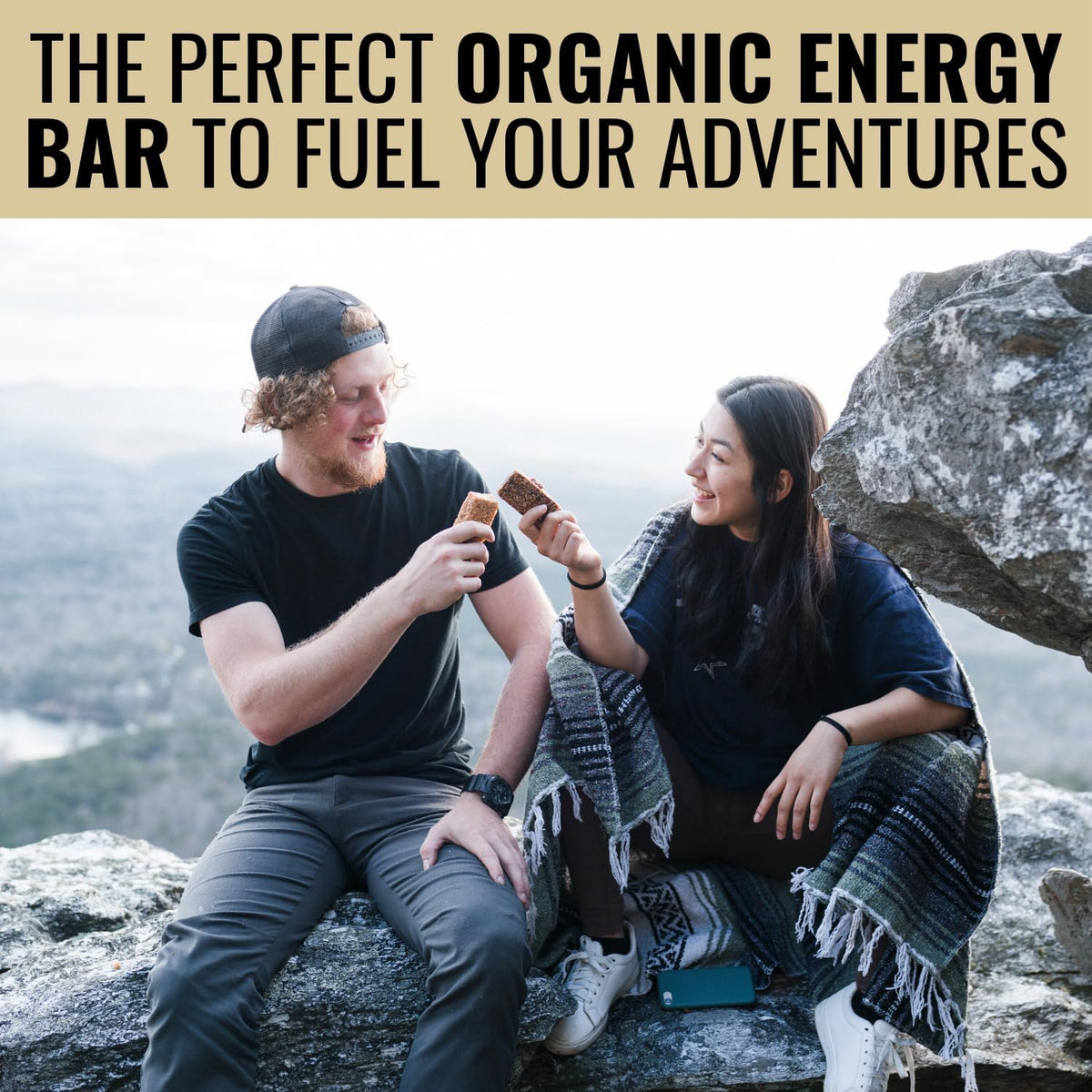 Kate's Real Food granola bar tucked in a backpack for travel-friendly fueling.