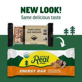 Close-up of gluten-free oats in Kate's Real Food granola bar emphasizes safe snacking.