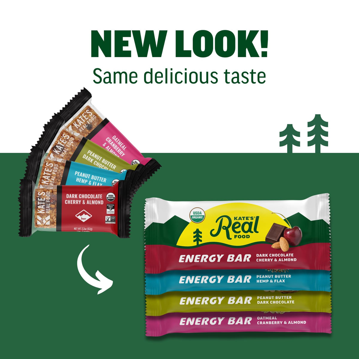 Kate's Real Food organic granola bars, gluten-free oats and honey.