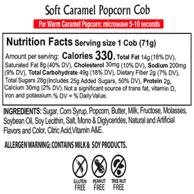 Kathy Kaye Caramel Cob popcorn made in USA for convenient, high-quality snacking.