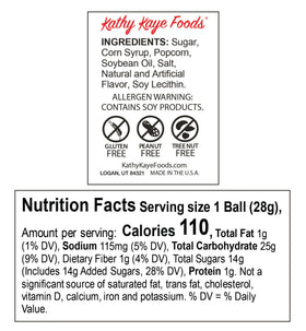 Kathy Kaye Baseball Popcorn Balls party-friendly treat for celebrations.