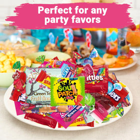Katie’s Kandy Korner assorted fruit candies close-up showing vibrant textures for snacking.