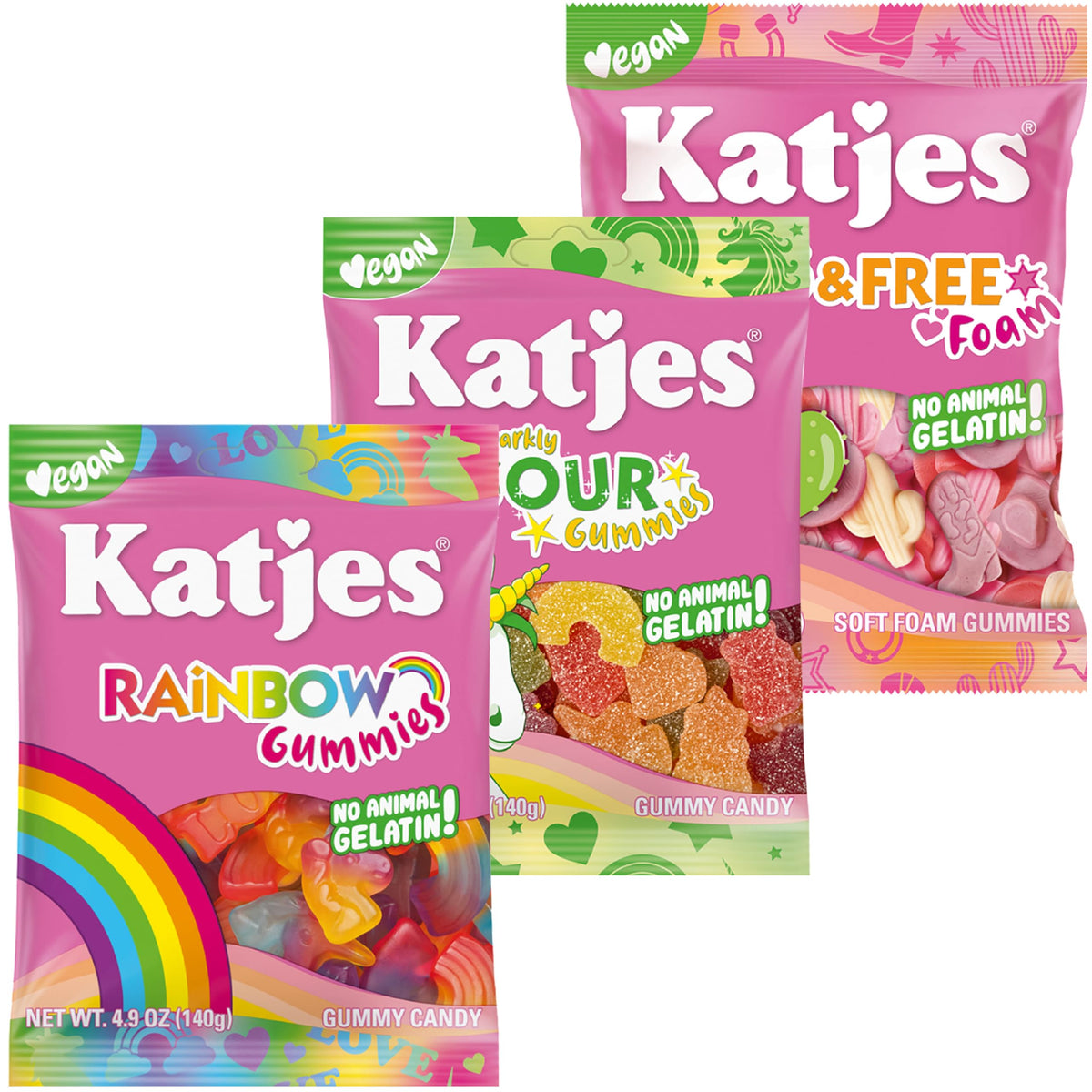 Katjes Rainbow foam candy adds colorful fun to party snacking.