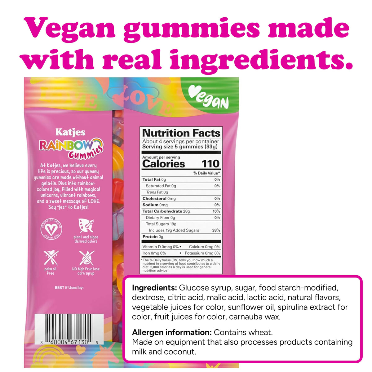 Katjes Rainbow rainbow shapes gummies colorful snack for family movie night