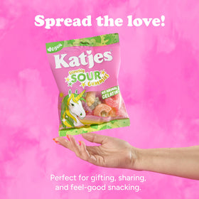Katjes Vegan Sour Gummies 3-pack packaging highlights convenient, shareable snack