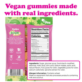 Katjes Vegan Sour Gummies unicorn shapes encourage playful snacking with tangy fruit flavors