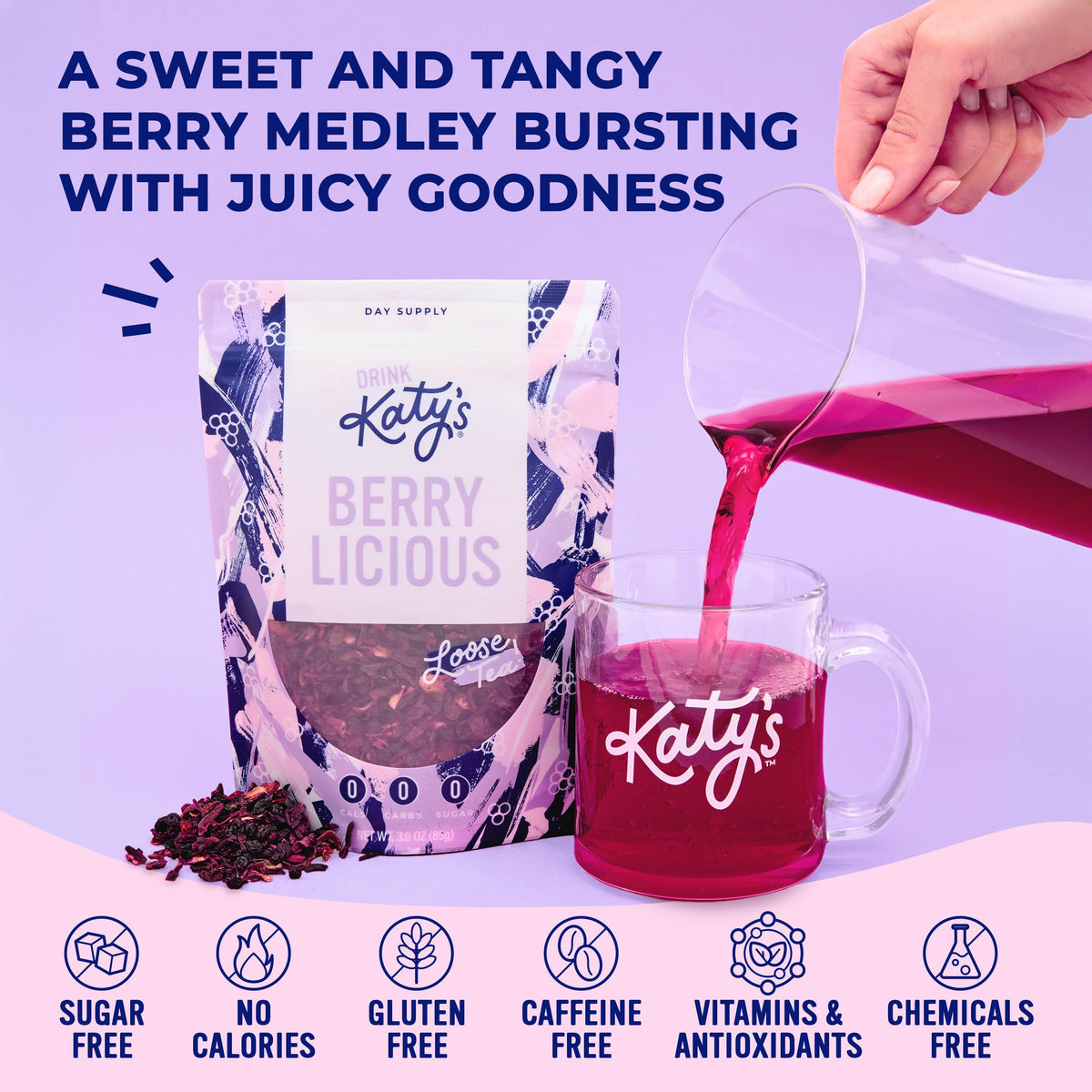 Katy’s Berry Tea blueberries in bloom for a fresh fragrance