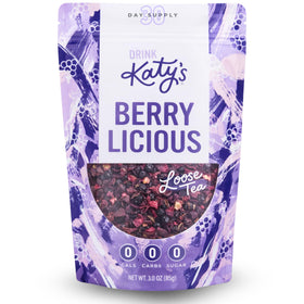 Katy’s Berry Tea hibiscus petals creating a bright, fruity aroma