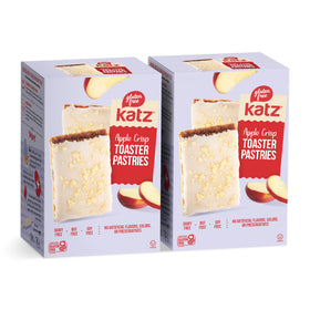 Katz Gluten Free Apple Crisp Toaster Pastries with apple cinnamon filling for a cozy, on-the-go snack