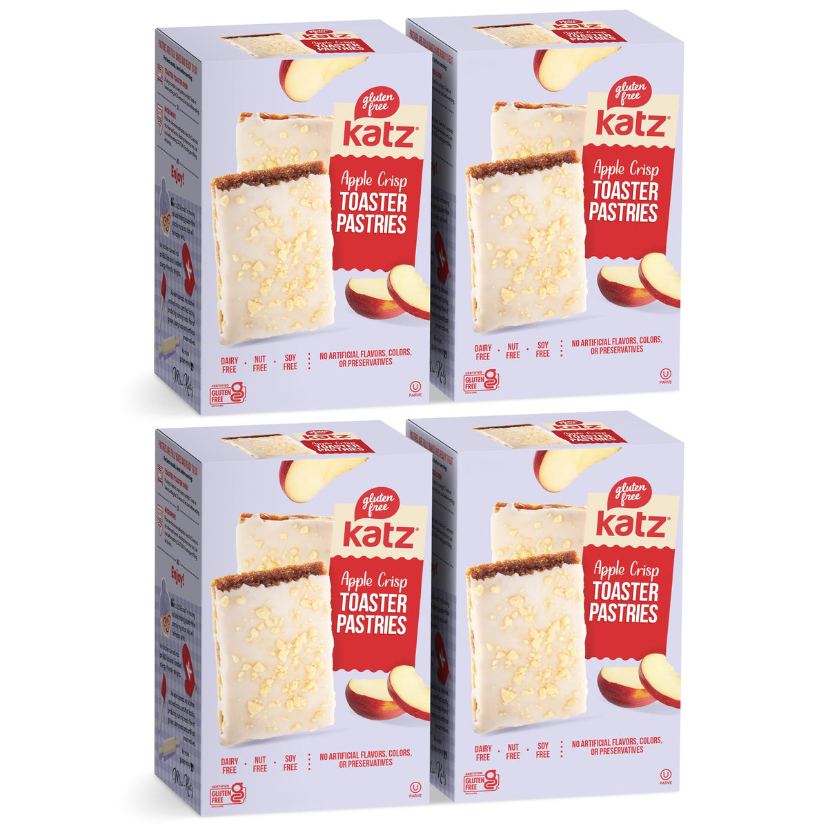 Katz Gluten Free Apple Crisp Toaster Pastries package – allergy-friendly snacking option.