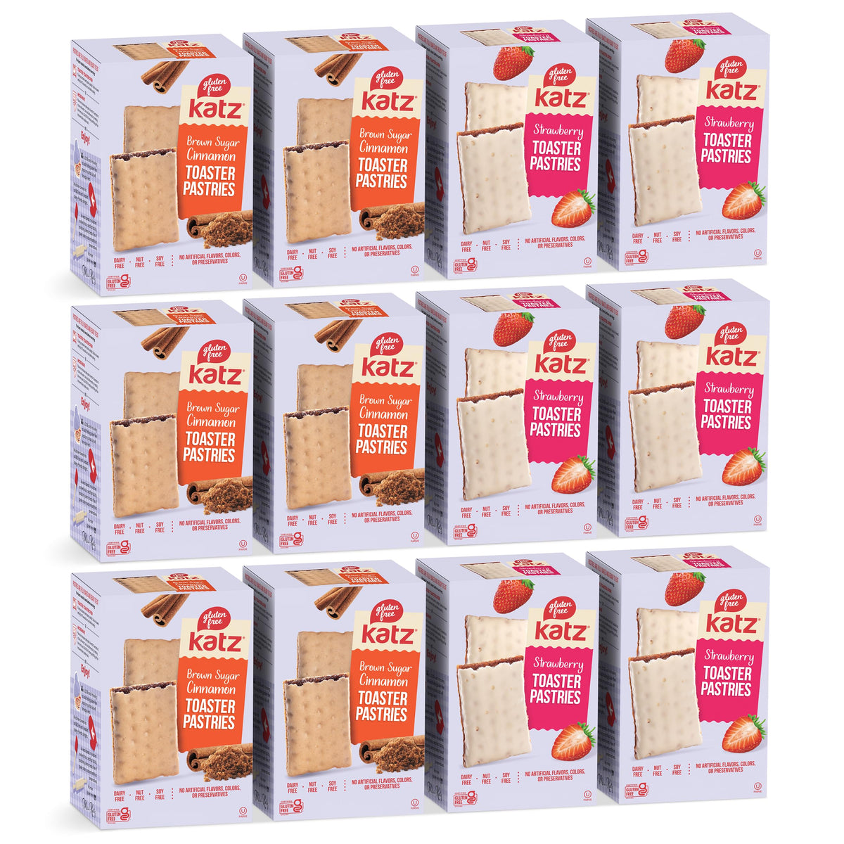 Katz Gluten Free Strawberry Toaster Pastries 12pk, quick breakfasts.