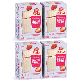 Katz Gluten Free Strawberry Toaster Pastries packaging for on-the-go snacking
