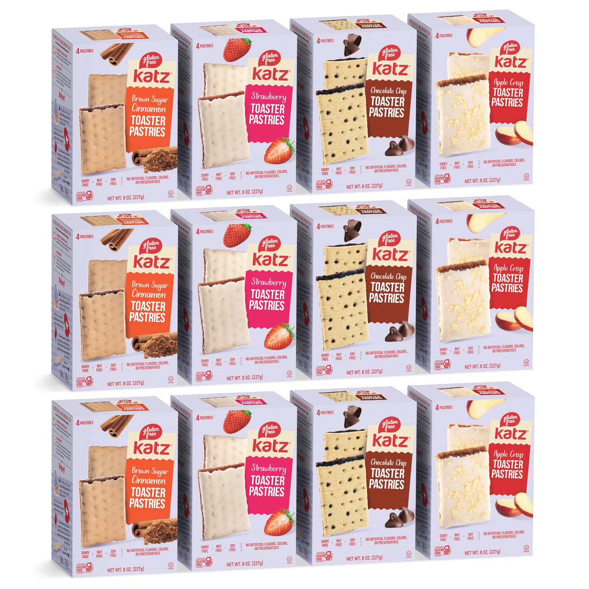 Katz Gluten Free toaster pastries Apple Crisp on a plate, perfect for quick breakfast.