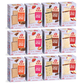 Katz Gluten Free toaster pastries Apple Crisp on a plate, perfect for quick breakfast.