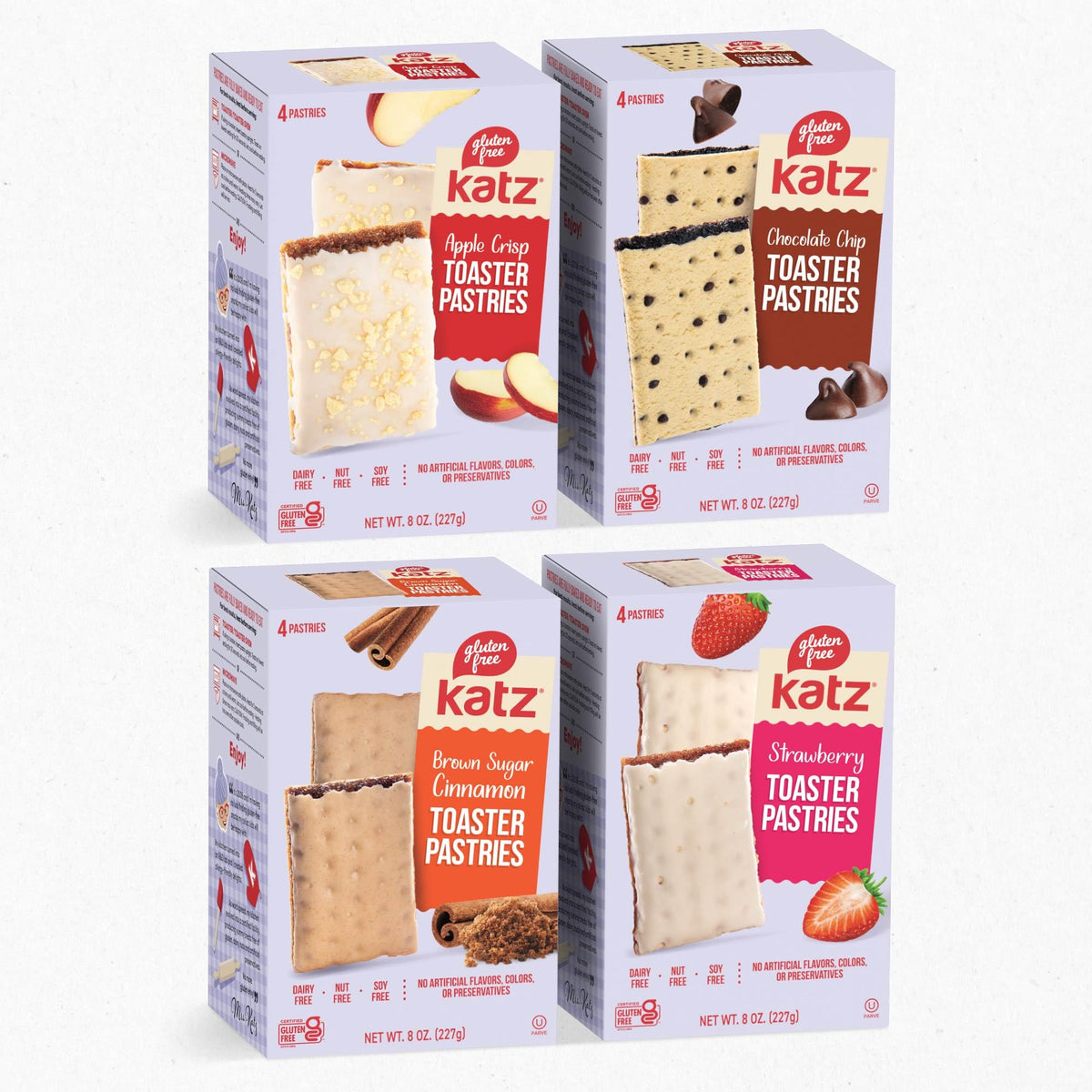 Katz Gluten Free Apple Crisp toaster pastry on a plate for quick breakfast.