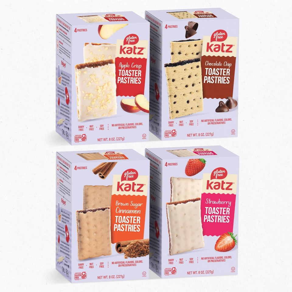 Katz Gluten Free Apple Crisp toaster pastry on a plate for quick breakfast.