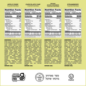Katz Gluten Free toaster pastries Chocolate Chip, bite-sized indulgence for busy mornings.
