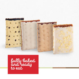 Katz Gluten Free toaster pastries Cinnamon, sliced, ideal for a warm on-the-go snack.