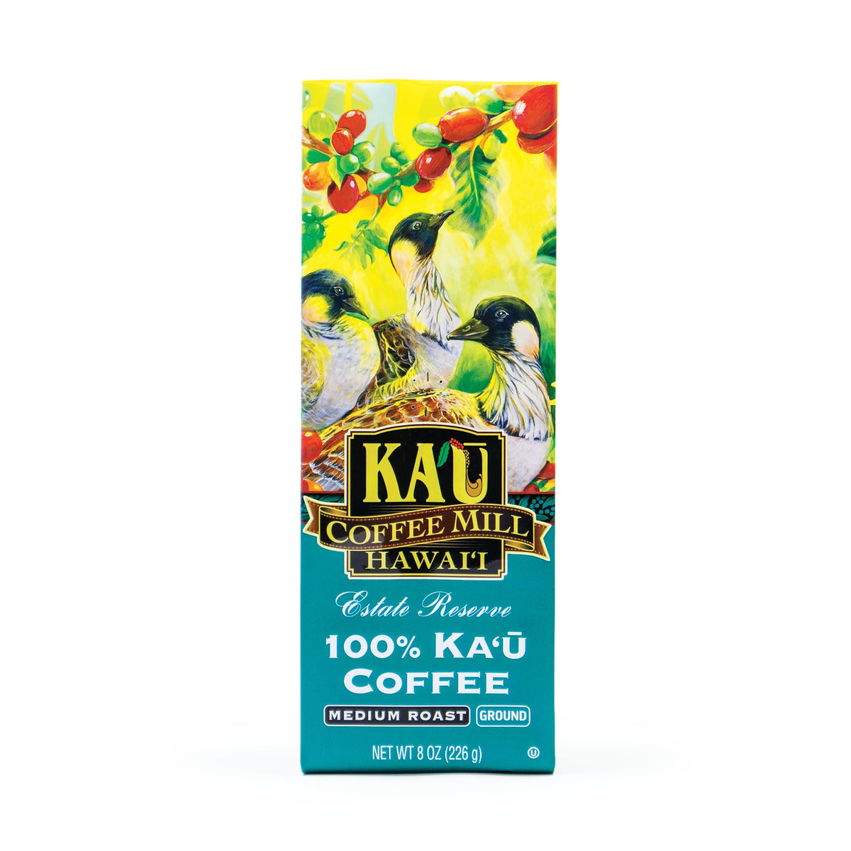 KA`U COFFEE MILL HAWAI`I estate reserve medium roast pour emphasizes rich body and aroma