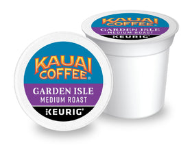 Close-up of Kauai Coffee Arabica beans highlighting premium 10% Hawaiian origin.