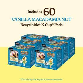 Brew-ready Kauai Coffee cup with K-Cup captures inviting aroma in seconds.