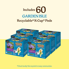 Tropical Garden Isle mug scene evoking island coffee ritual.