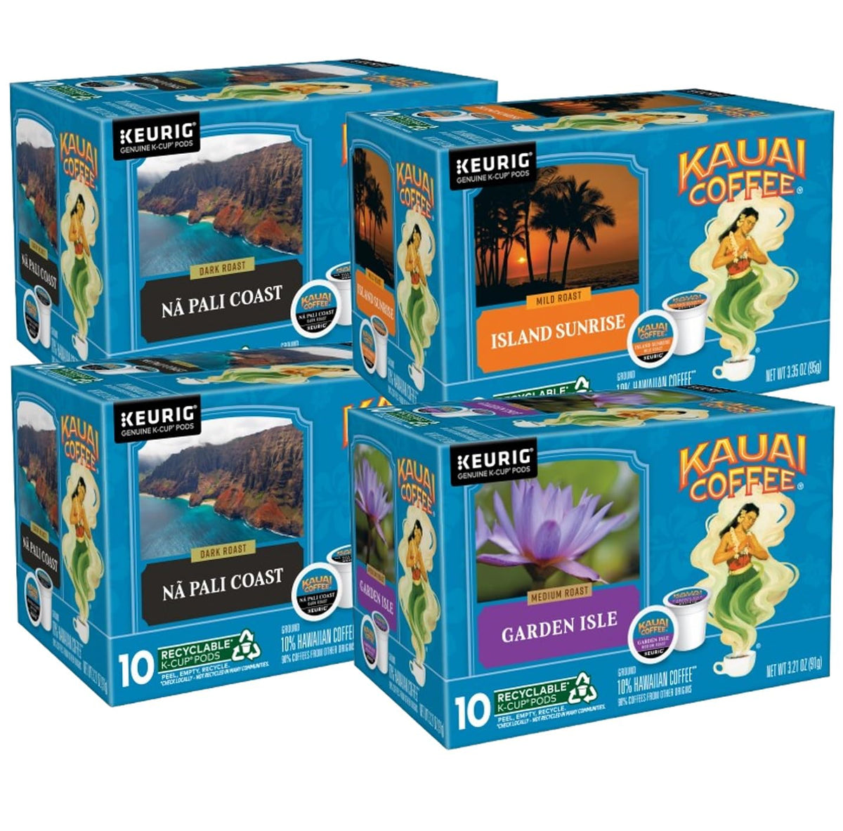 Kauai Coffee Island Sunrise K-Cup pod for Keurig brewers