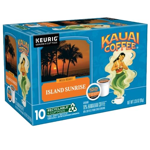 Kauai Coffee Island Sunrise K-Cup, bright, balanced start to the day.
