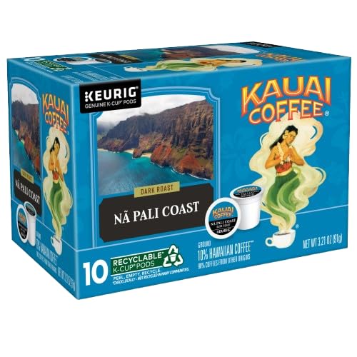 Kauai Coffee Keurig-compatible pods in convenient packaging