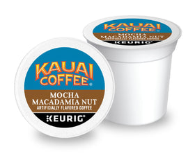 Kauai Coffee Mocha Macadamia Nut cup steam reveals inviting aroma for a comforting morning