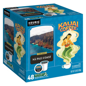 Kauai Coffee Na Pali Coast dark roast cup highlighting nutty aroma