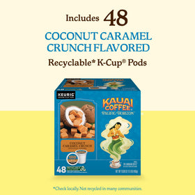 Kauai Coffee recyclable pods supporting eco-friendly coffee routines.