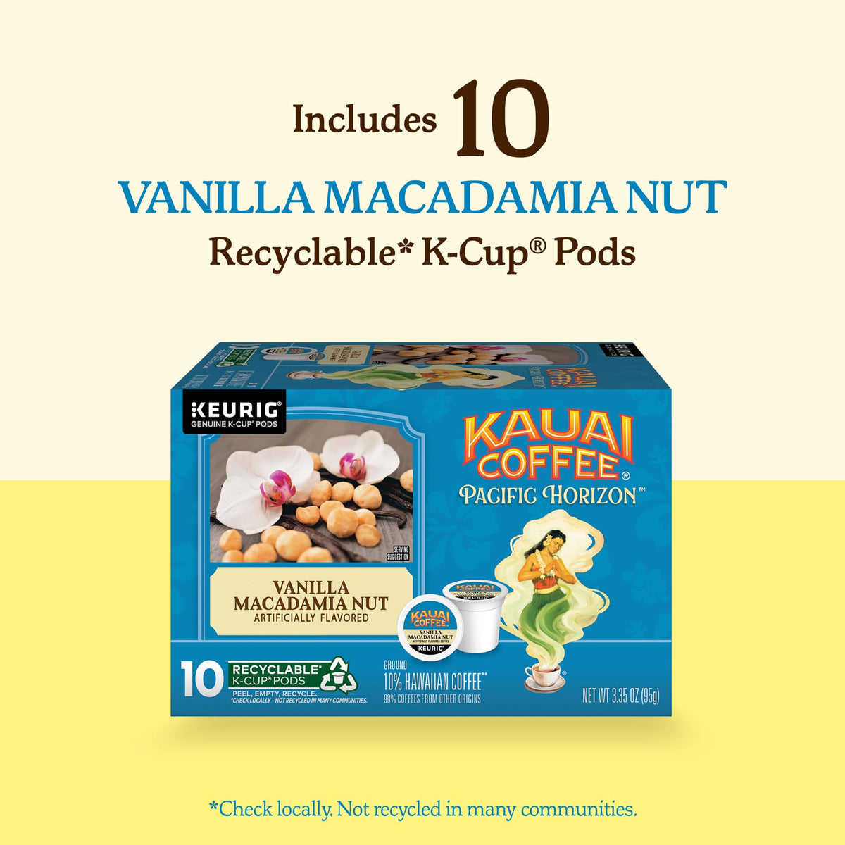 Kauai Coffee recyclable pods icon for eco-friendly brewing options