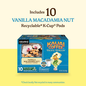 Kauai Coffee recyclable pods icon for eco-friendly brewing options