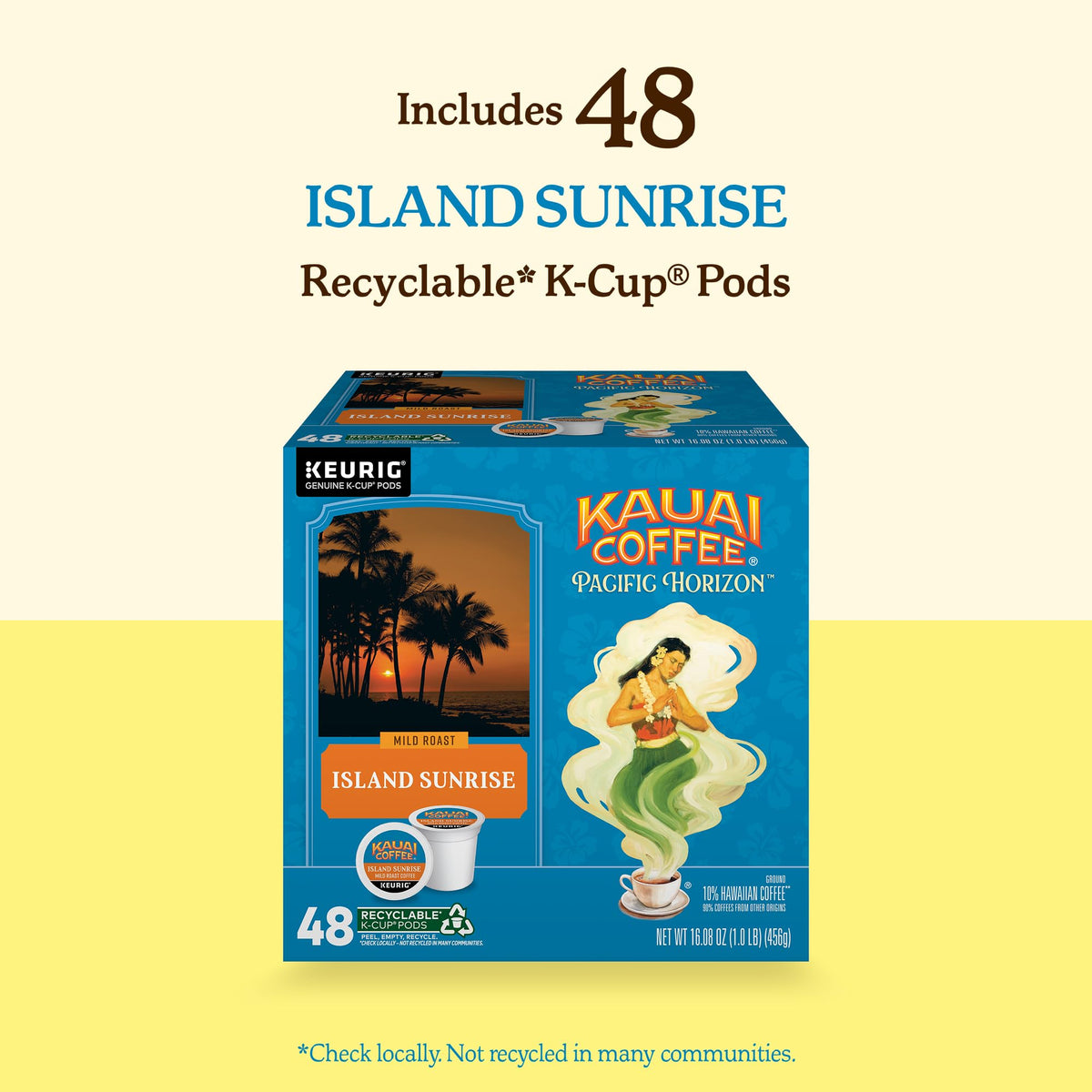 Kauai Coffee mild roast, smooth taste with no harsh bitterness.