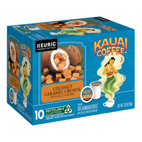 Kauai Coffee Vanilla Macadamia Nut K-Cup, creamy vanilla notes.