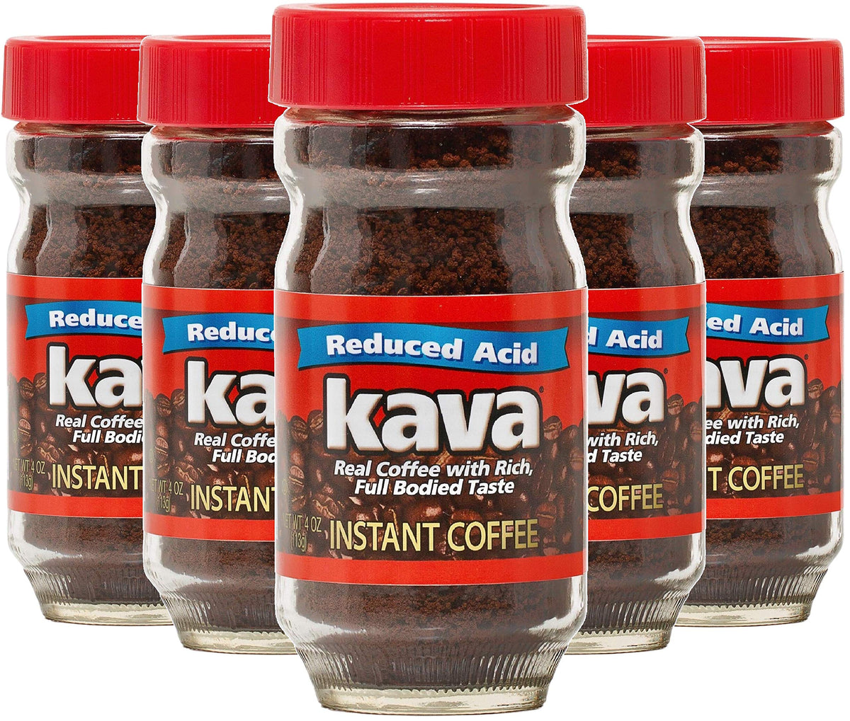 Kava acid-neutralized instant coffee box; smooth mornings await.