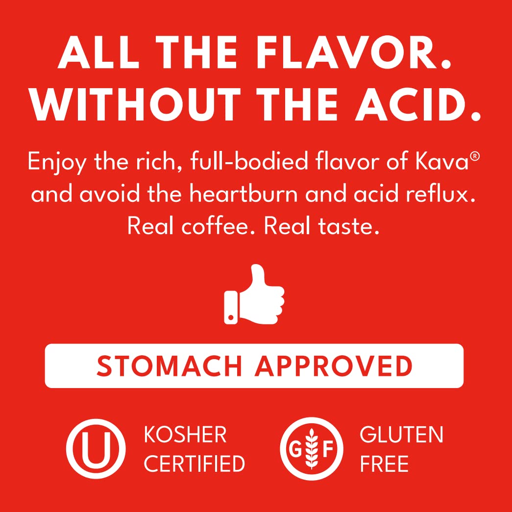 Kava original low-acid coffee since 1962 reflecting heritage