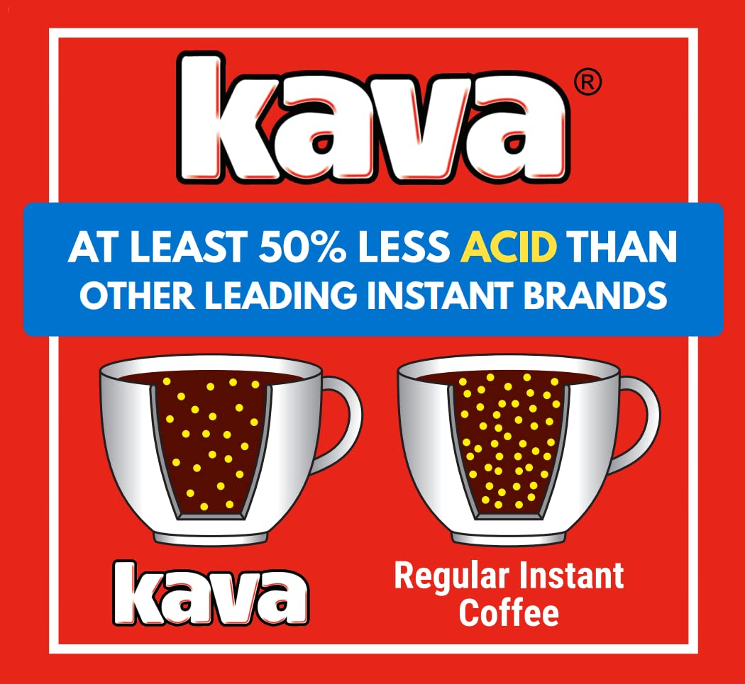 Kava scoop with pack enabling convenient at-home brewing.