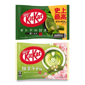 Kawaii Sweet KitKat Matcha Dark Bars close-up, indulgent flavor for afternoon tea.